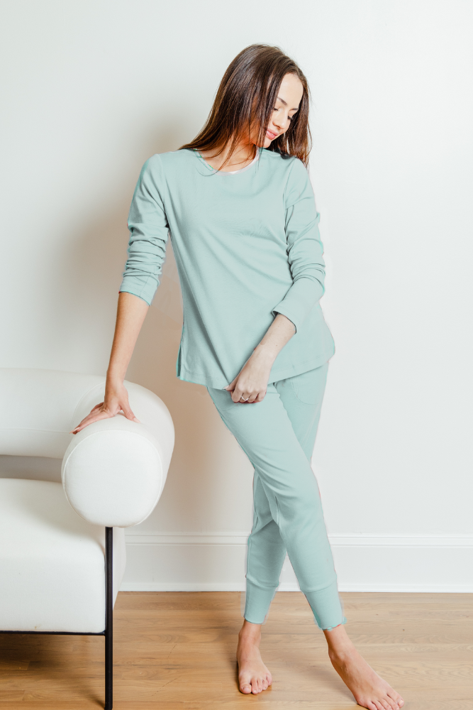 PIMA COTTON LONG SLEEVE JOGGER SET