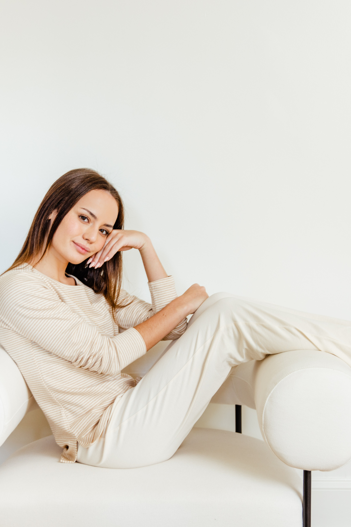 PIMA LONG SLEEVE PANTS SET IN DESSERT BROWN