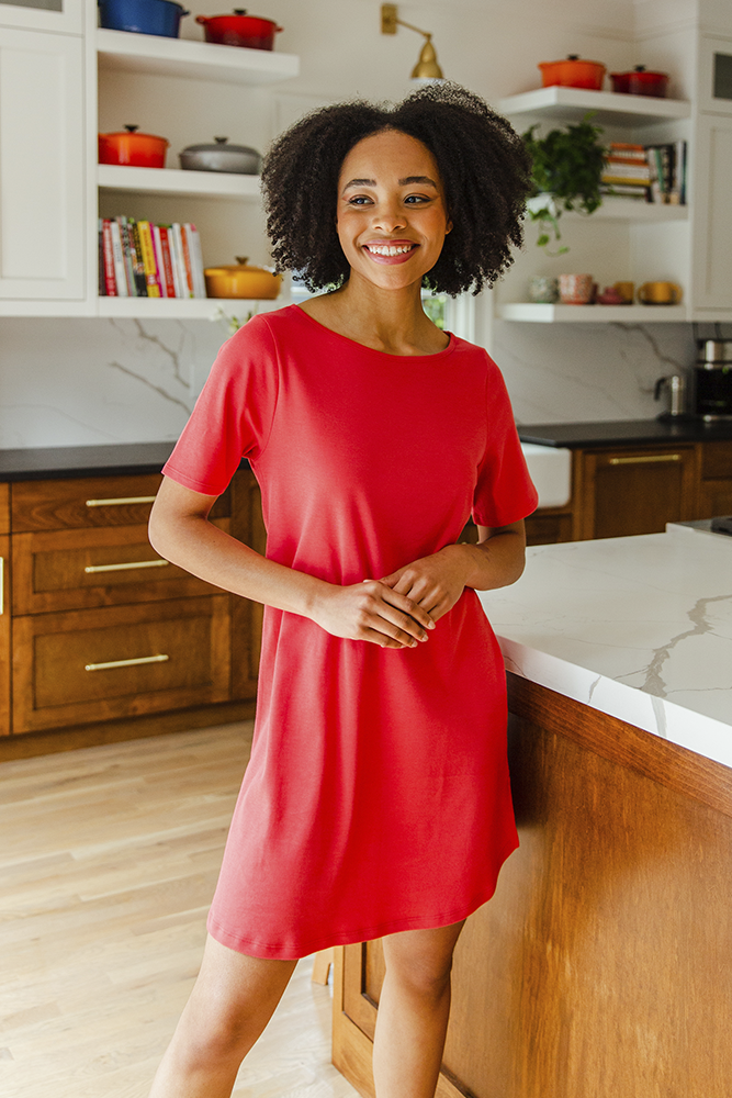 WOMEN'S PIMA COTTON T-SHIRT DRESS